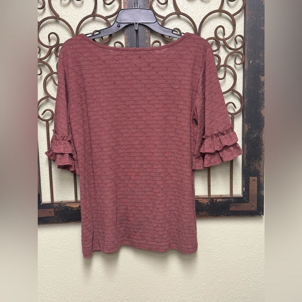 Miss Me ruffle sleeve top - Picture 3 of 5